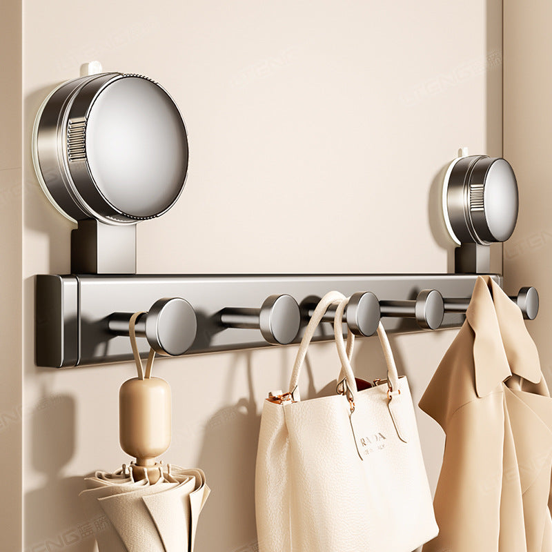 Strong vacuum suction cup door rear row hook storage rack Adhesive hook entry door No punching wall clothing storage hanger