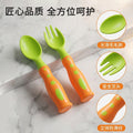 Pp fork and spoon set with storage box - customizable, cute, bendable fork and spoon for babies, 3d two-tone fork and spoon wholesale