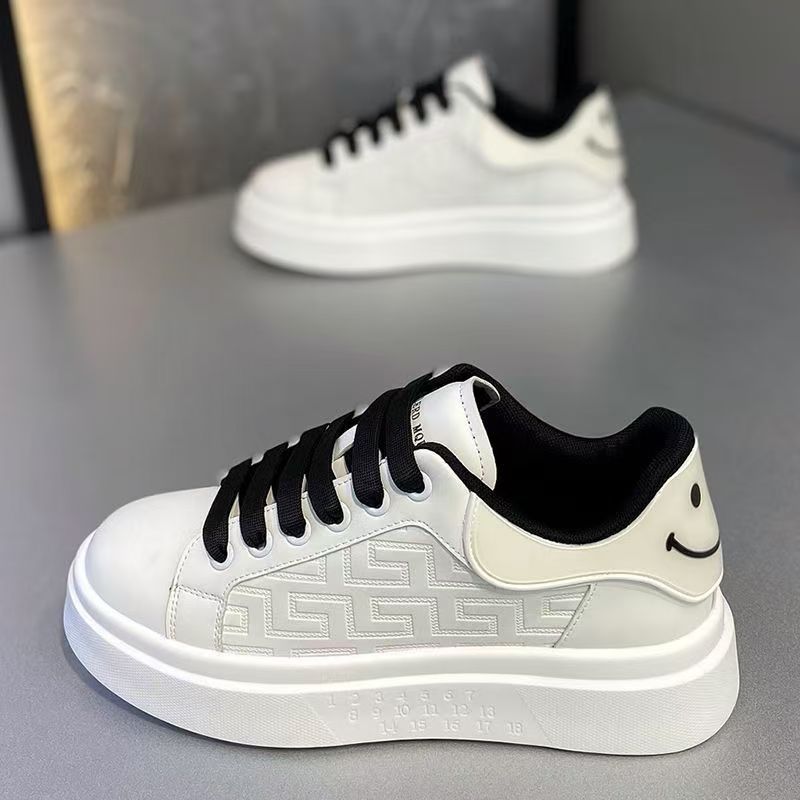 Men's fashion sneakers: 2025 spring new arrivals - trendy, versatile, chunky sole white shoes for students, athletic & casual wear