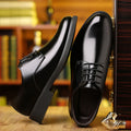 Men's leather dress shoes - 2025 winter collection: british style formal shoes, warm business casual shoes, groom's wedding shoes