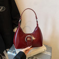K-stylespringnew arrival shoulder bagfashioncasual oil wax leather armpit bageasiest for matchwork clothing daily dumpling bag for women