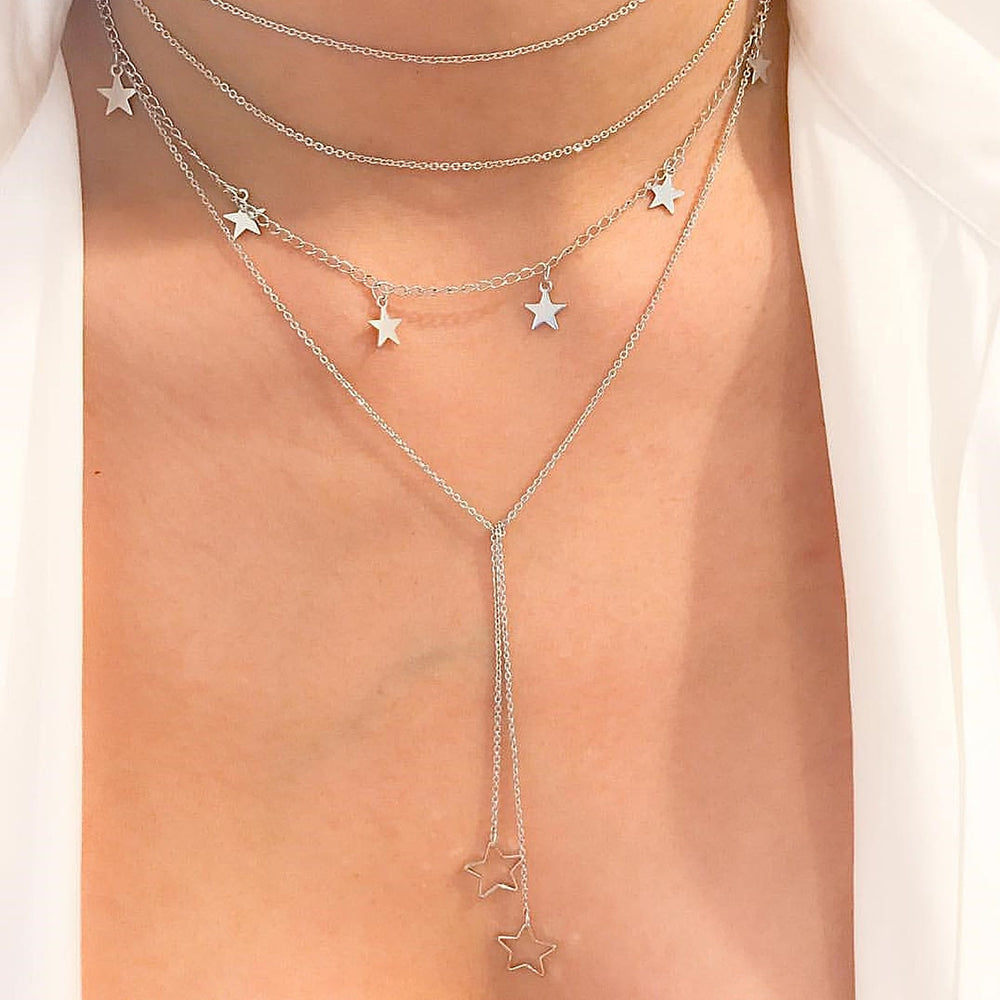 European and american cross-border necklace wholesale: niche, high-end jewelry, light luxury alloy pendant necklaces, women's multi-layer choker accessories