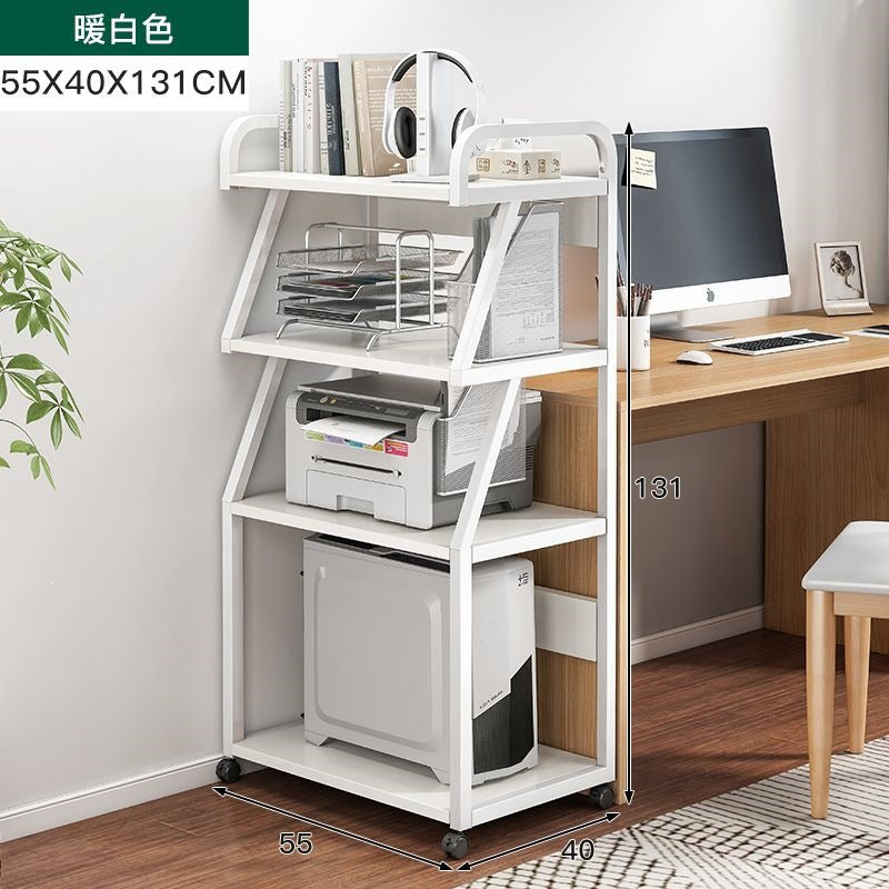 Printer stand shelf floor cabinet storage rack mobile office desk computer host bracket