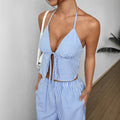 american suitstripes vest and stretch straight-leg pants casualtwo-piece set direct supply
