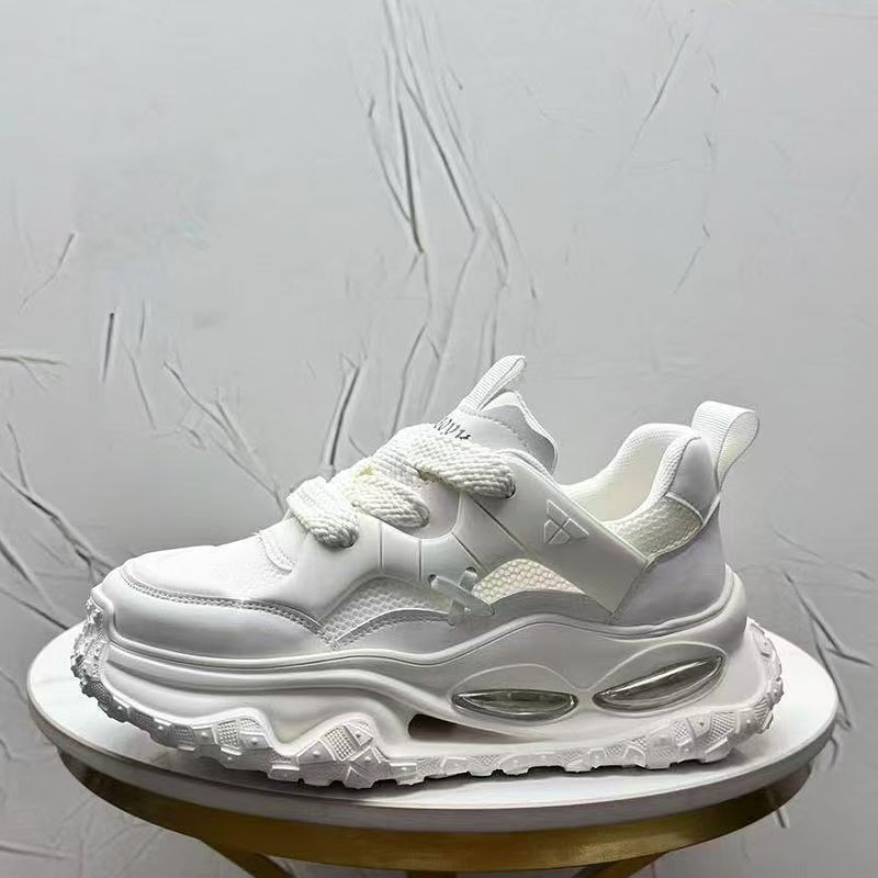 Popular men's shoes winter breathable mesh casual hidden heel dad shoes youth running shock-absorbing sports shoes