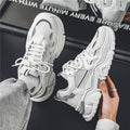 Men's winter breathable 2025 new trendy versatile youth sports casual chunky sole height increasing white dad shoes