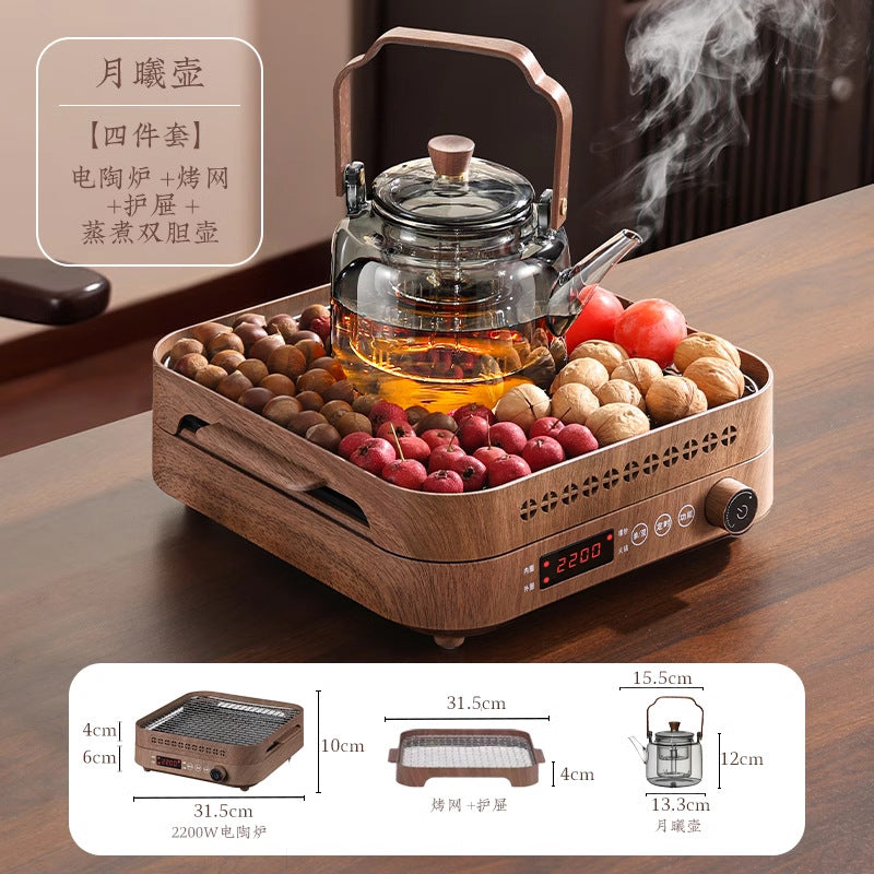 Stove tea making suitfor home tea set glass water kettle electric ceramic stove tea maker indoor courtyard multifunctional oven