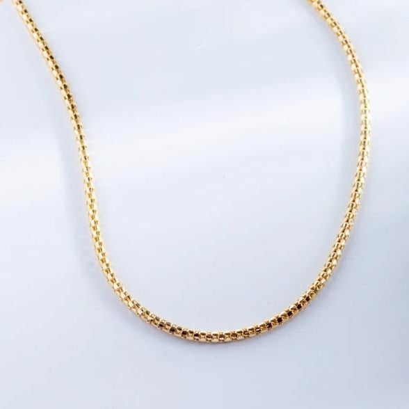 Gold stainless steel necklace women's fashion simple easiest for match thin chain fashion cross-border titanium steel jewelry clavicle chain