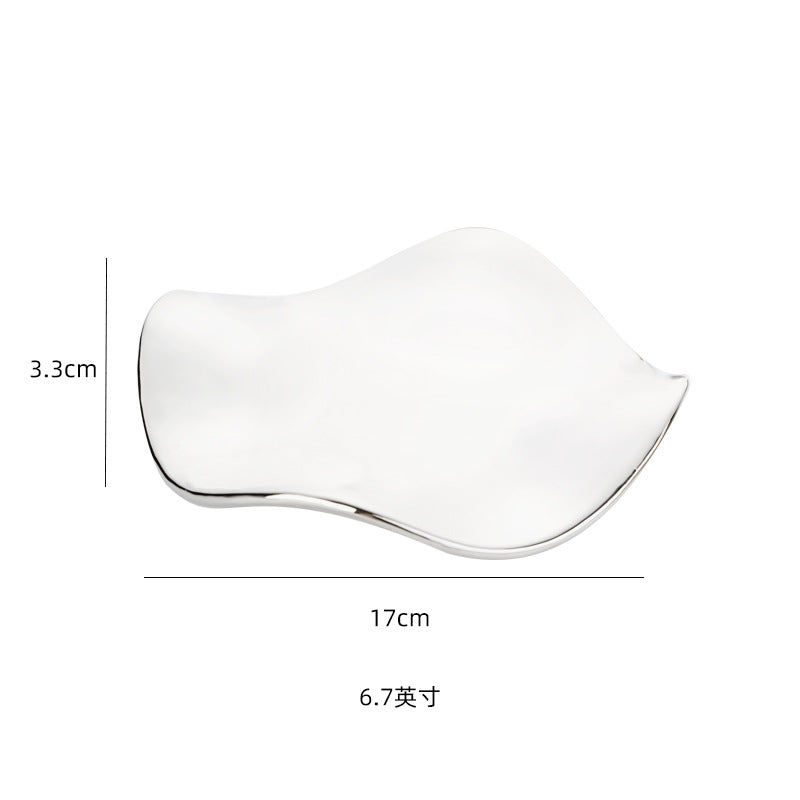 Instagrammable irregular tray - luxury ceramic ornament display & photo prop