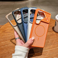 samsung s26 ultra phone case - irregular mecha style, lens protection, anti-drop, skin-feel matte, magnetic protective cover