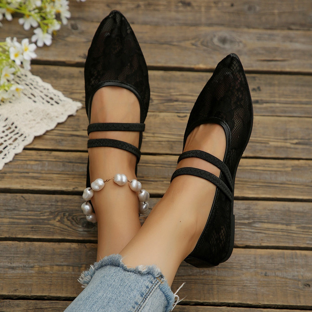 Plus size women's single shoes for export,  summer new korean style casual flat mesh breathable mules