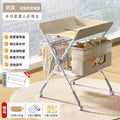 Upgraded and enhanced model [four-pole keel + storage rack + clothes drying pole + double-layer storage basket + universal silent wheel + multi-level adjustment + three-piece gift set] beige