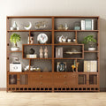 New chinoiserie bogu rack duobao pavilion purple clay pot display rack tea and wine cabinet tea room storage rack display rack casual style bamboo