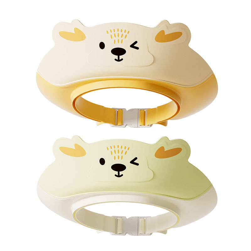 Kids shampoo cap baby cartoon shower cap silicone shower cap waterproof ear protection shower cap shampoo cap ear covering cute