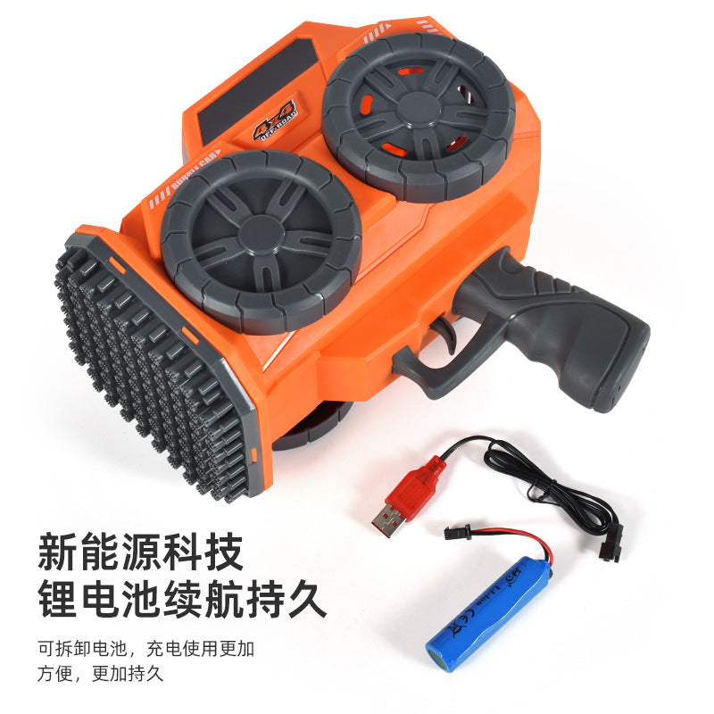 new arrival sprinkler truck luminous bubble gun handheld gatling bubble blowing machine popular fully automatic kids toys