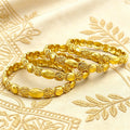 Middle eastern dubai filigree gold-plated bangle, bridal oval bead gold sand bracelet - cross-border wholesale & dropshipping available