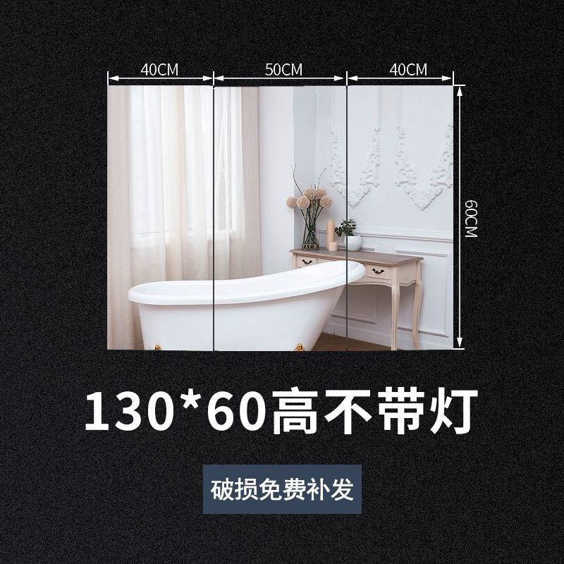 Stainless Steel Bathroom Mirror Cabinet Wall-mounted Toilet Mirror Box Toilet Bathroom Mirror with Shelf Dressing Storage