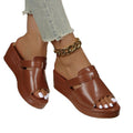 Exportplus size sandals women's summeroutwearnew arrivalfashion wedge thick bottom slippers height-increasing half slippers wholesale