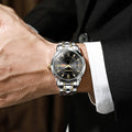 2025 men's watch - cross-border, luminous, waterproof, dual calendar, stainless steel band, quartz movement - wholesale for cross-border e-commerce