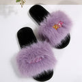 amazon women's open-toe slides - comfortable, soft-soled, thick-strap slippers for women, plus size fuzzy slides