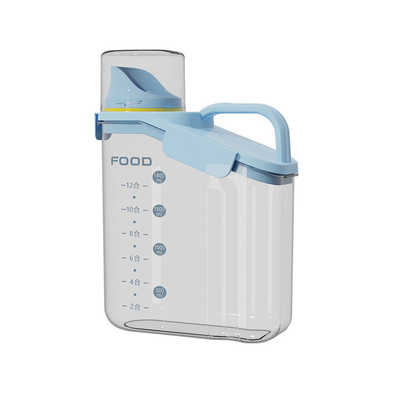 Sealed tank, grain tank, kitchen storage box, transparent pet cat food, rice bucket, snacks, tea, storage tank, moisture-proof