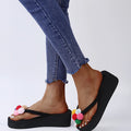 outdoor beach flip-flops sandals summer cute douyin popular sunflower large size sandals wholesale