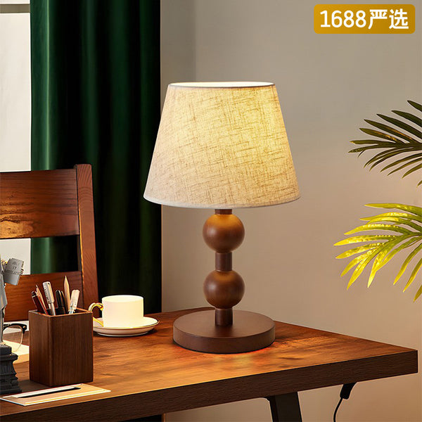 [Strict selection] American retro desk lamp bedside lamp antique master bedroom atmosphere high-end ash wood Chinese study