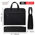 Oukeqi conference tote bag, oxford cloth office storage briefcase, large capacity zippered document bag with custom printing for men