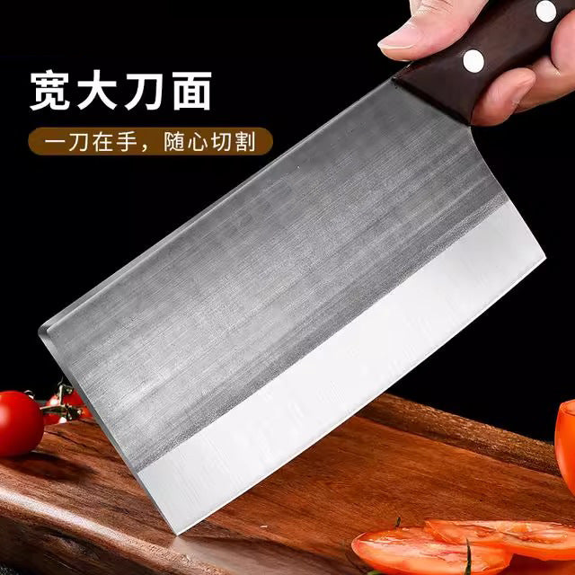 Stainless steel forged kitchen knife thickened chopping dual-purpose knife chinese three-in-one steel ancient forged yangjiang origin