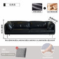 Leather sofa living room italian normcore office reception retro straight row small apartment plaid leisure double three person sofa