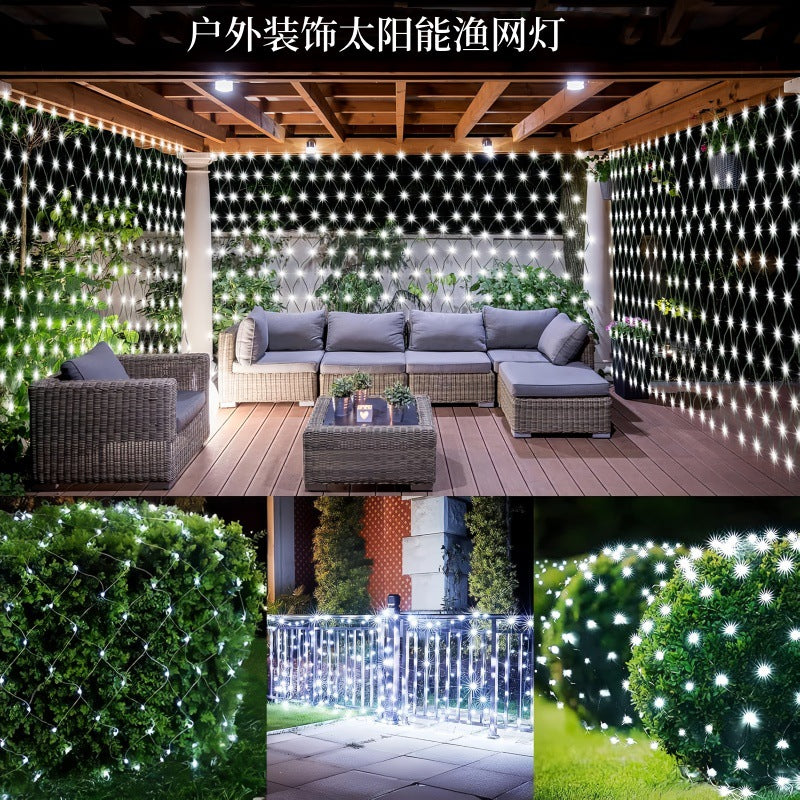 Cross-border LED fishing net light outdoor garden decoration lawn light festival lighting scene arrangement plug-in cover tree light