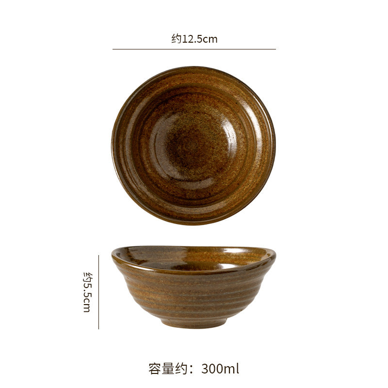 High-style japanese retro oatmeal dessert bowl for home use, perfect for restaurants and hotels. also great as a unique fruit salad or rice bowl