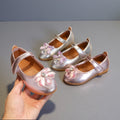 Spring & fallnew arrivalgirl leather shoes velcro princess shoes baby flatskids leather shoes bows soft bottom children's leather shoes