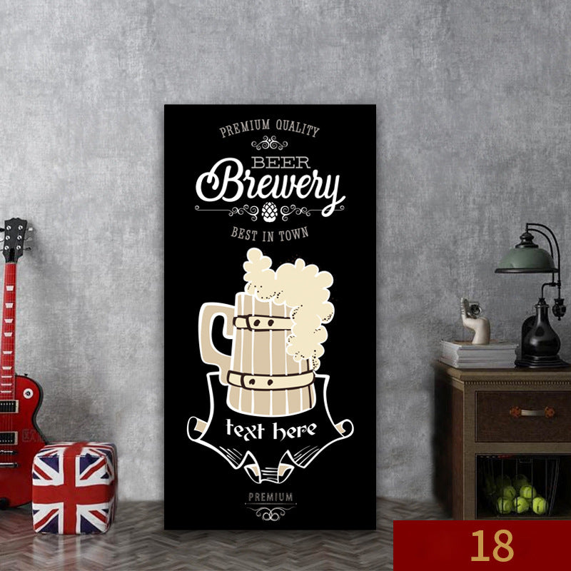 Bar wall decoration painting leisure bar pub box mural industrial style background wall beer KTV hanging painting