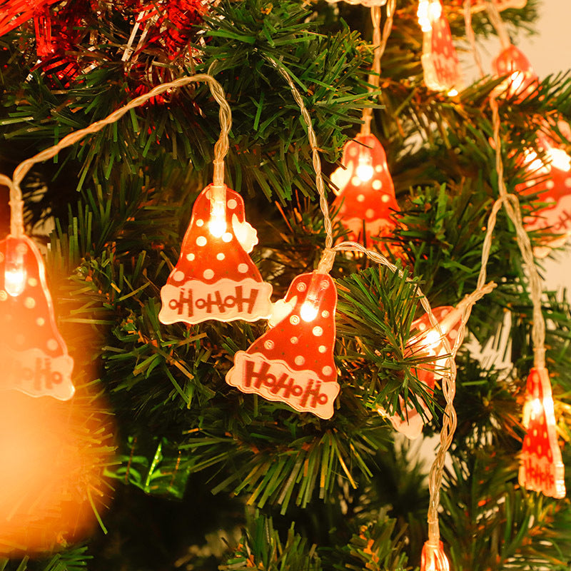 Christmas decorative lights flashing lights string lights hollowed out elk hanging lights girl room layout atmosphere trunk atmosphere