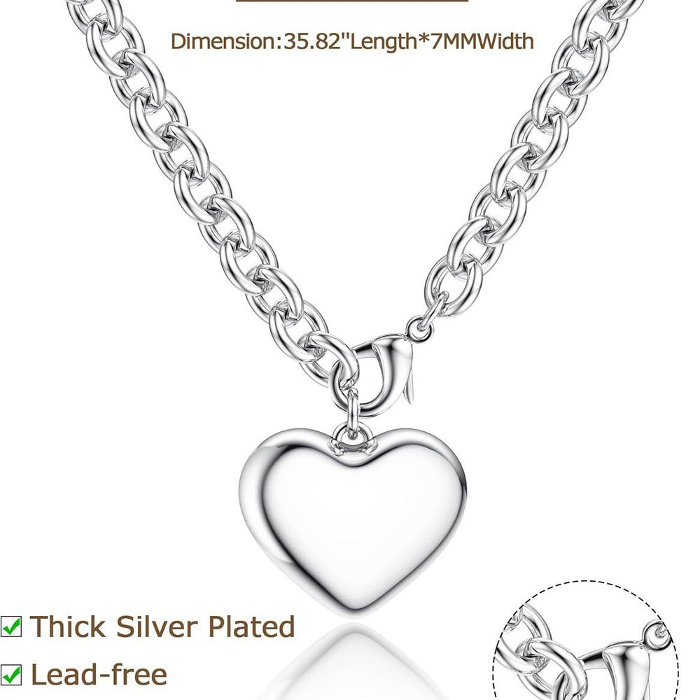 2025 european and american cross-border minimalist heart-shaped stainless steel necklace - stylish, elegant, commuter-friendly, niche women's choker