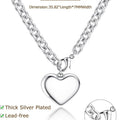 2025 european and american cross-border minimalist heart-shaped stainless steel necklace - stylish, elegant, commuter-friendly, niche women's choker