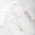 European and american cross-border necklace wholesale: new, niche, high-end jewelry, light luxury diamond-studded pendant, women's wing jewelry accessories