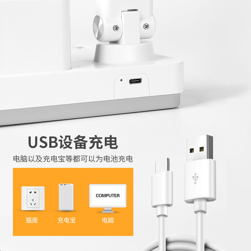 Smart rechargeable desk lamp - eye protection, perfect for students, dorms, homework, folding, work, desktop reading