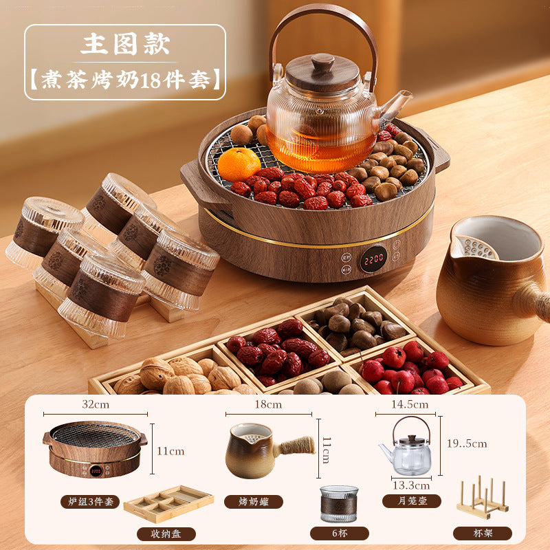 Stove tea making suitfor home glass teapot tea set suit electric ceramic stove indoor tea making multi-functional appliance
