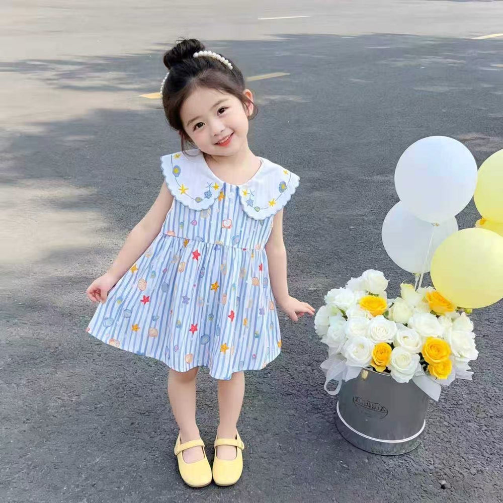 Newborn baby chic princess dress summer outfit girls sleeveless romper dress first birthday baby bodysuit