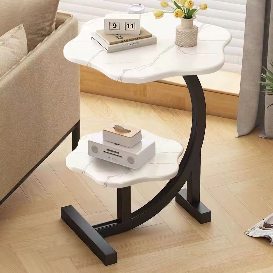 Scandinavian style accessible luxury bedside table bedside storage rack living room sofa side table small coffee table bedside table marble countertop