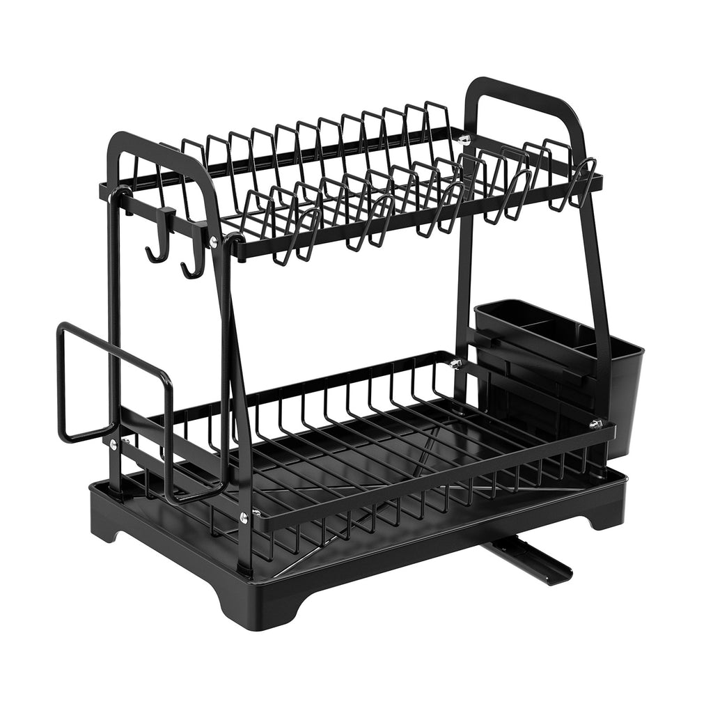 Cross-border multi-functional dishes drain rack kitchen water cup dish storage rack countertop double-layer tableware storage box cupboard