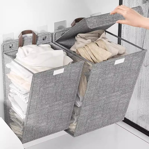 Dirty clothes basket, wall hanging, dirty clothes storage basket, bathroom, bathroom, bathing, clothes placement artifact, household foldable dirty clothes basket