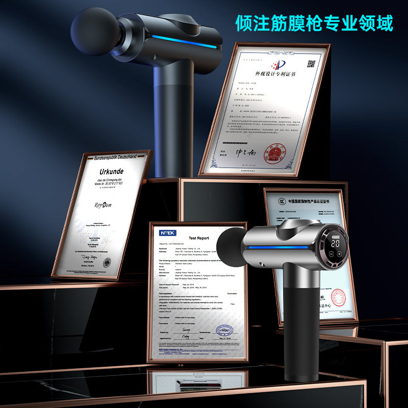 Fascia gun massager lcd screen handheld massage gun muscle relaxation massager impact fascia gun cross-border wholesale
