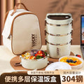 New stainless steel lunch box - insulated, stylish, with lid - perfect for office workers - bento bowl with dividers