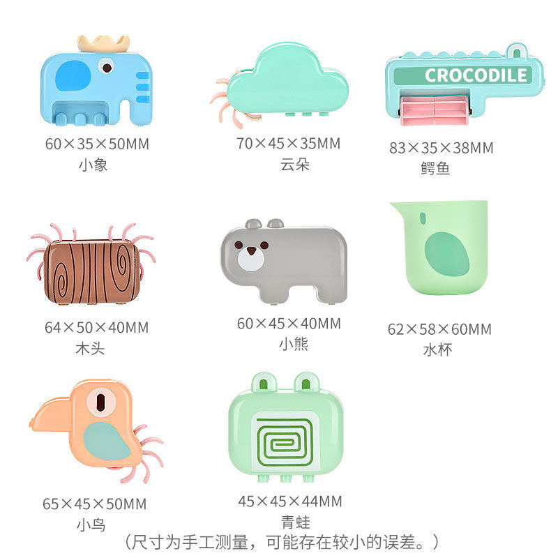 children's bathroom water play suction cup cartoon mini shape water play bath bath toy suit street stall wholesale