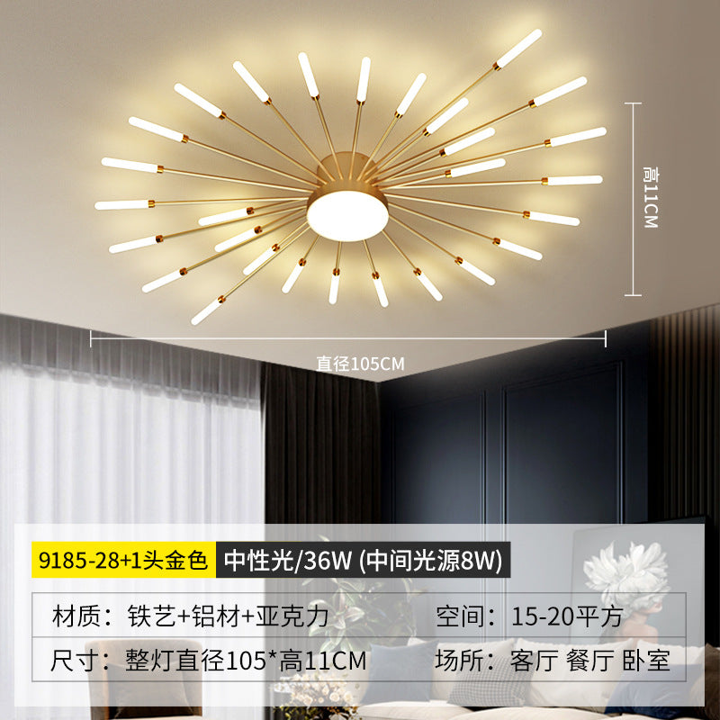 Home chandelier Modern simple LED lamps Lighting bedroom new fireworks led ceiling lamp Living room custom chandelier