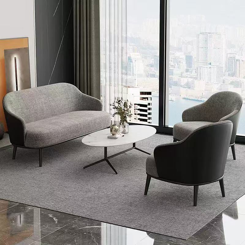 Customized hotel sofa light luxury business club office negotiation sofa table and chair combination guest leisure reception sofa