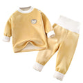 Kids' thermal underwear set, baby thickened autumn and winter clothes, boys' and girls' long johns, infant fleece-lined loungewear